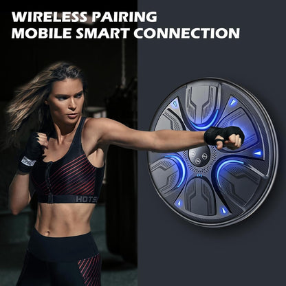 Riksam 2024 New Upgrade Smart Music Boxing Machine,with LED Lighting Effect Music Boxing Machine,Relieve Stress,for Family Parent-Child Exercise Boxing Machine(with Adult Gloves)