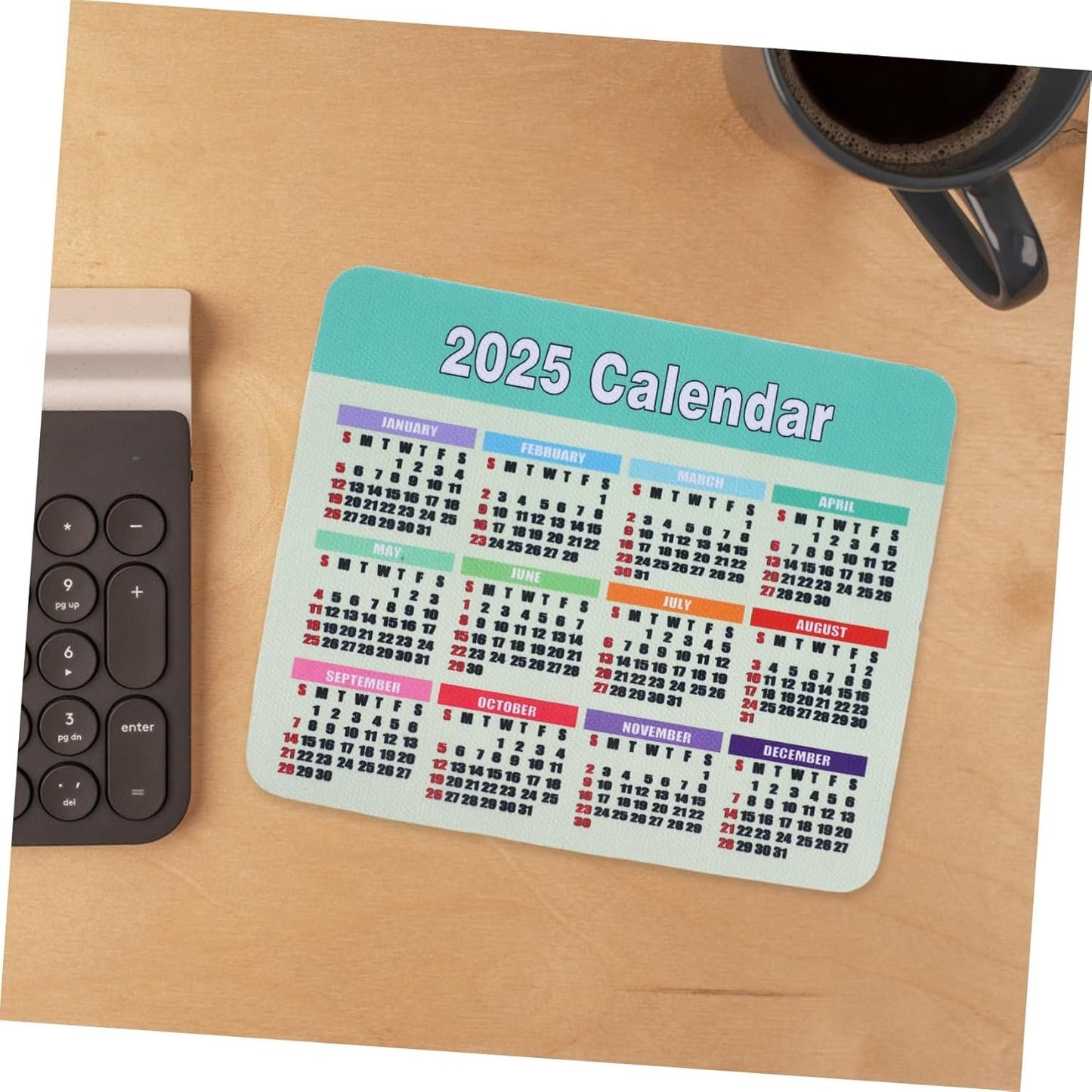 Veemoon Calendar Office Mouse Pad Non Slip Rubber Desk Mat Gaming Mouse Pad for Home Office Unique Design for Enhanced Efficiency Personal Touch