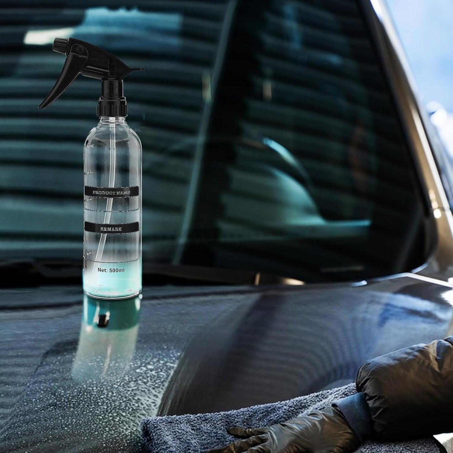 Zqkimzi Car Wash Sprinkle Bottle, Bottled Spray for Car Detailing, 500ml Mist Dispenser, Adjustable Nozzle for Exterior Cleaning, Ideal for Garden, Lawn, Motorcycle, Vehicle Maintenance