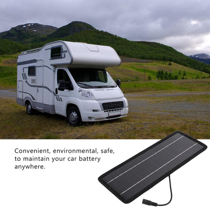 12V Solar Car Battery Charger High Efficiency Portable Solar Panel Power Charger for Cars Boats Automobiles with Universal Socket and Suction Cups Polysilicon Material 4.5W
