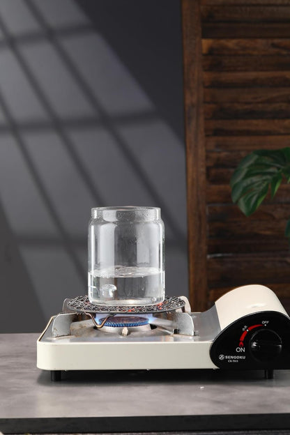 LOEZ Coffee Bean Storage Container Airtight, Lid Sealed with Press-Down Vacuum, Borosilicate Glass Coffee Canister, Food Storage, Coffee Bar for Ground Coffee, Tea, Beans, Spices (Transparent 60.9oz)