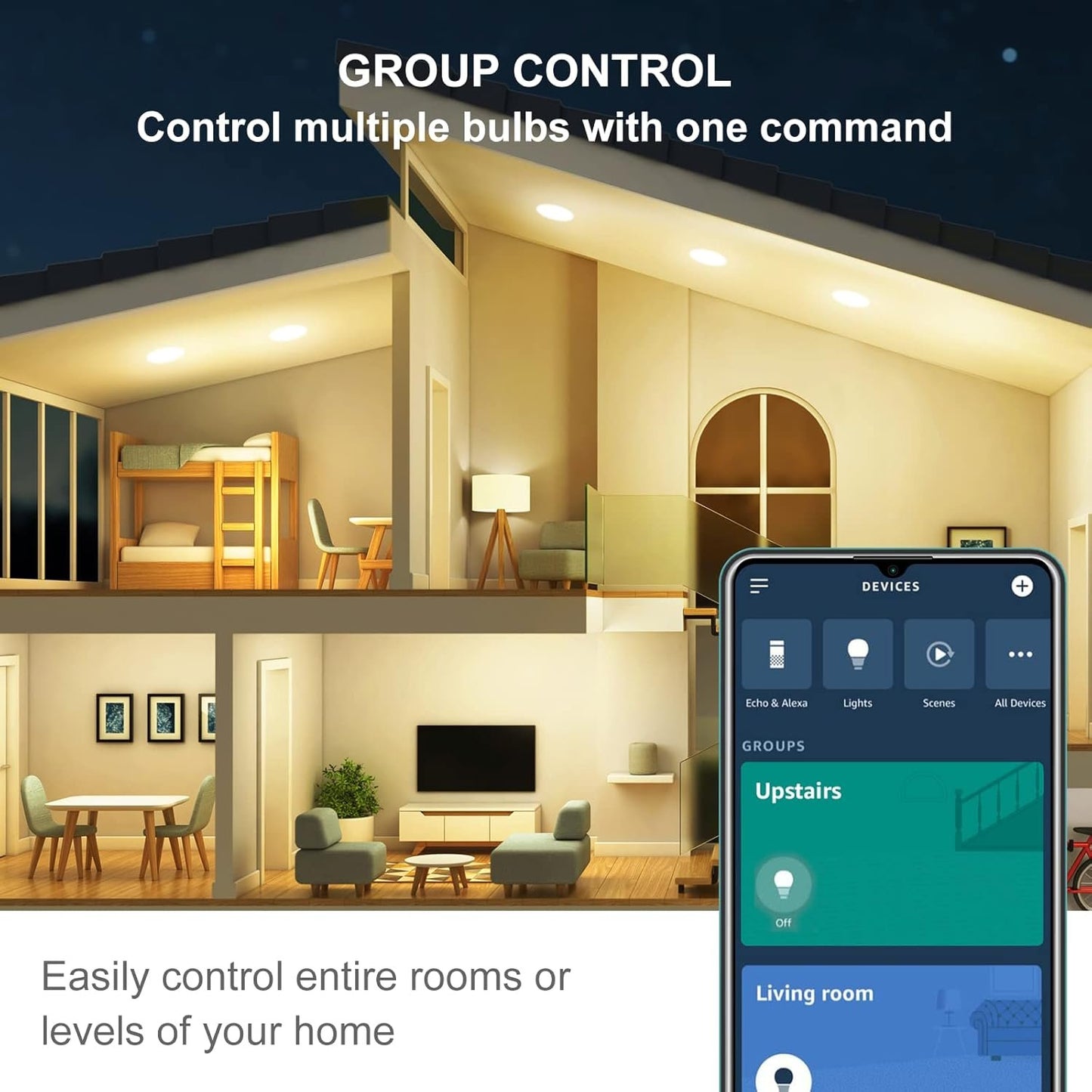 Sengled Smart Recessed Lighting, 5/6 inch, S1 Auto Pairing with Alexa Devices, Led Lights, Smart Can Lights Retrofit Work with Alexa, Smart LED Downlight, ‎Warm Light Bulbs, Conversion Kit, 1-Pack