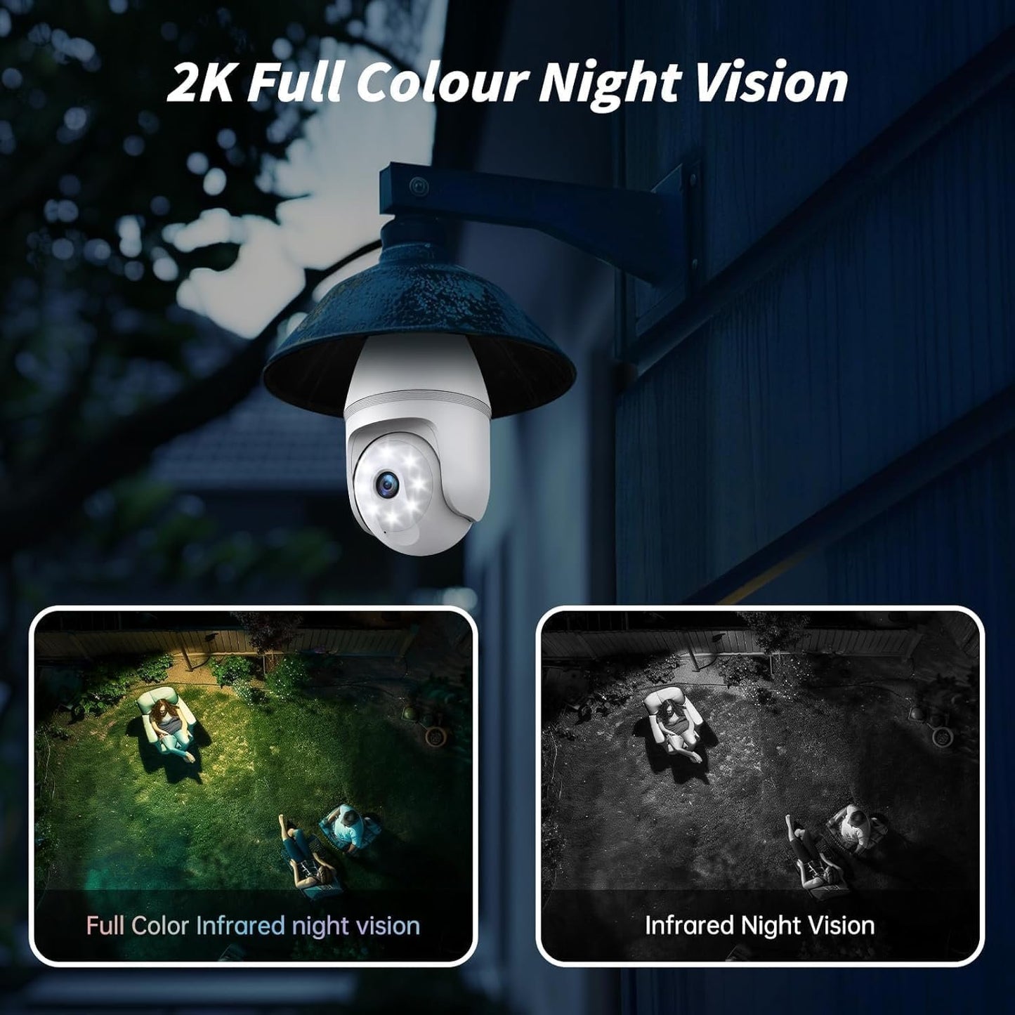 Light Bulb Security Camera - 5g 2K Lightbulb Security Cameras Wireless Outdoor EseeCloud, 360 Front Porch Light Camera Screw in Light Socket 7/24 Motion Sensor Color Night Vision 2-Way Audio