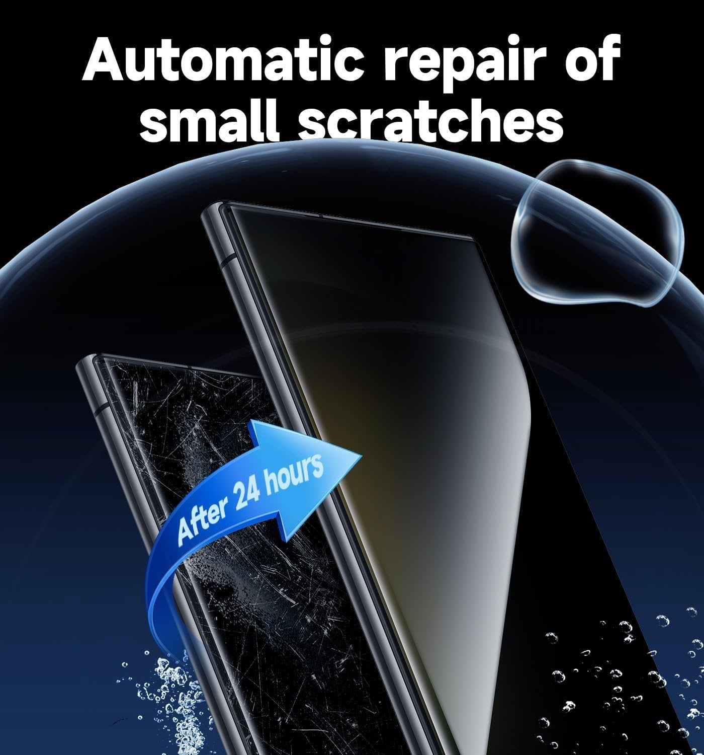 MAGIC JOHN 2 Pack for Samsung Galaxy S23 Ultra Privacy Screen Protector [Ceramic Film Material Not Glass] 6.8 inch,[100% Fingerprint ID Compatible] Easy Installation Tray, Shock-Resistant, 3D Curved