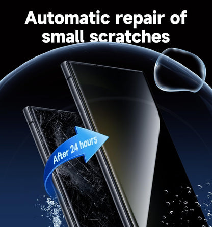 MAGIC JOHN 2 Pack for Samsung Galaxy S23 Ultra Privacy Screen Protector [Ceramic Film Material Not Glass] 6.8 inch,[100% Fingerprint ID Compatible] Easy Installation Tray, Shock-Resistant, 3D Curved