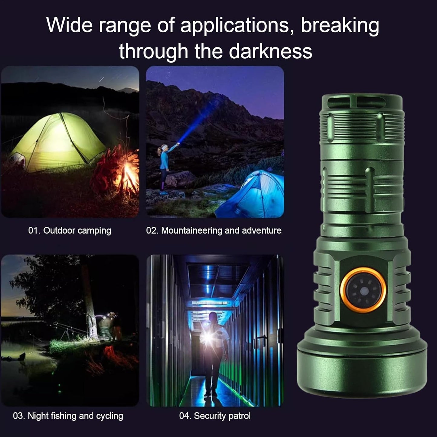 Generico Flashlight Keychains, Ultra Bright Light, 5 Mode LED Torch, Pocket Key Light, Outdoor Tool for Camping, Hiking, Walking, Backpacking, Travel, Gear 1.57x0.98x3.54 inches