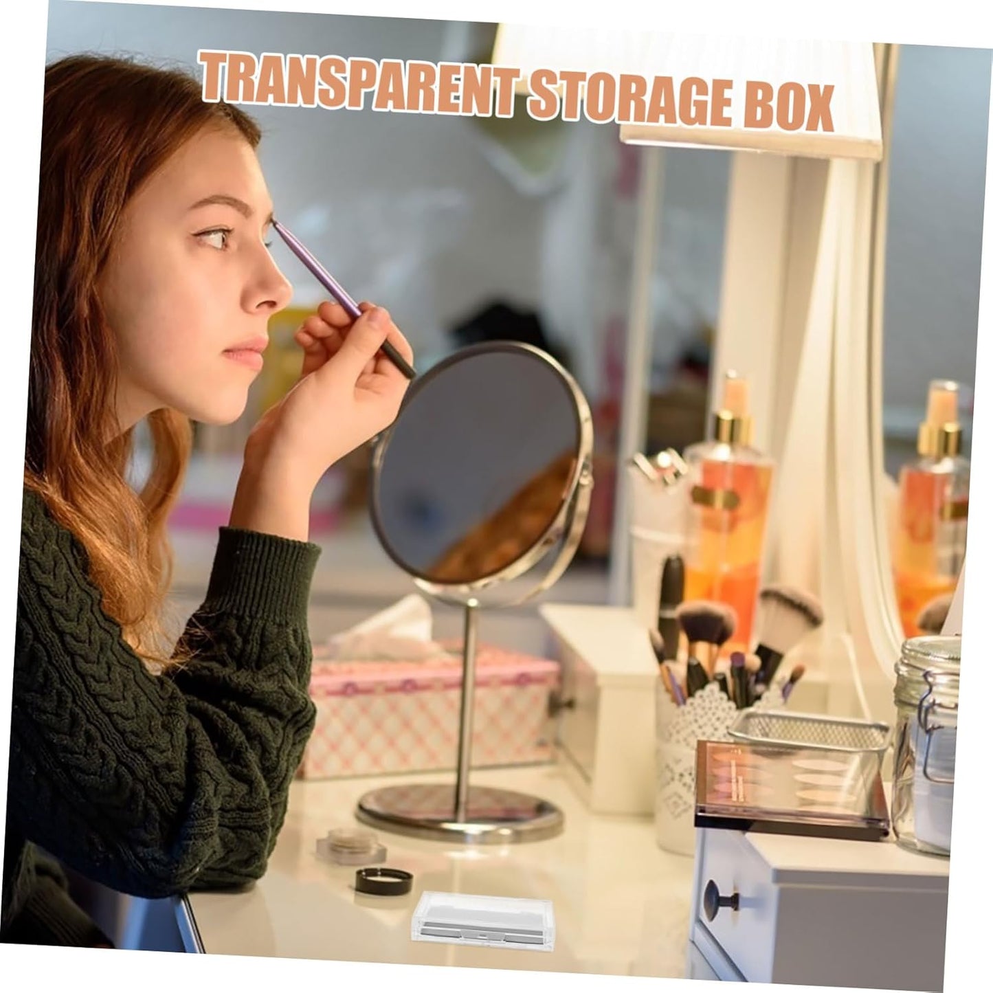 PACKOVE Magnet Box Empty Box Magnetic Eyeshadow Palette Empty Eyeshadow Organizer Eye Shadow Box Transparent Makeup Case DIY Accessory DIY Cosmetic Pallet DIY As