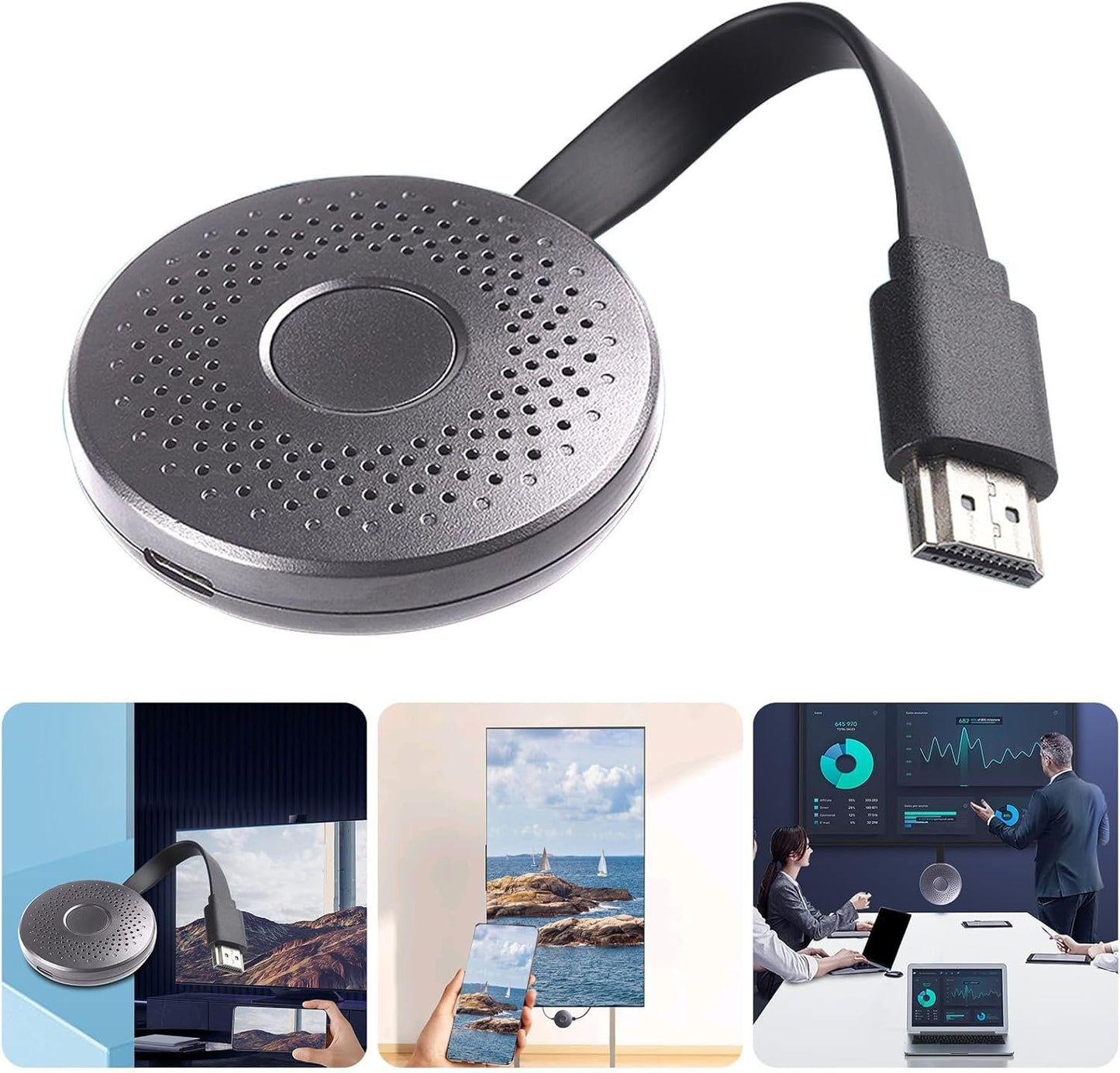 A30 1080P Screen Mirroring Device for Home Entertainment and Office Use