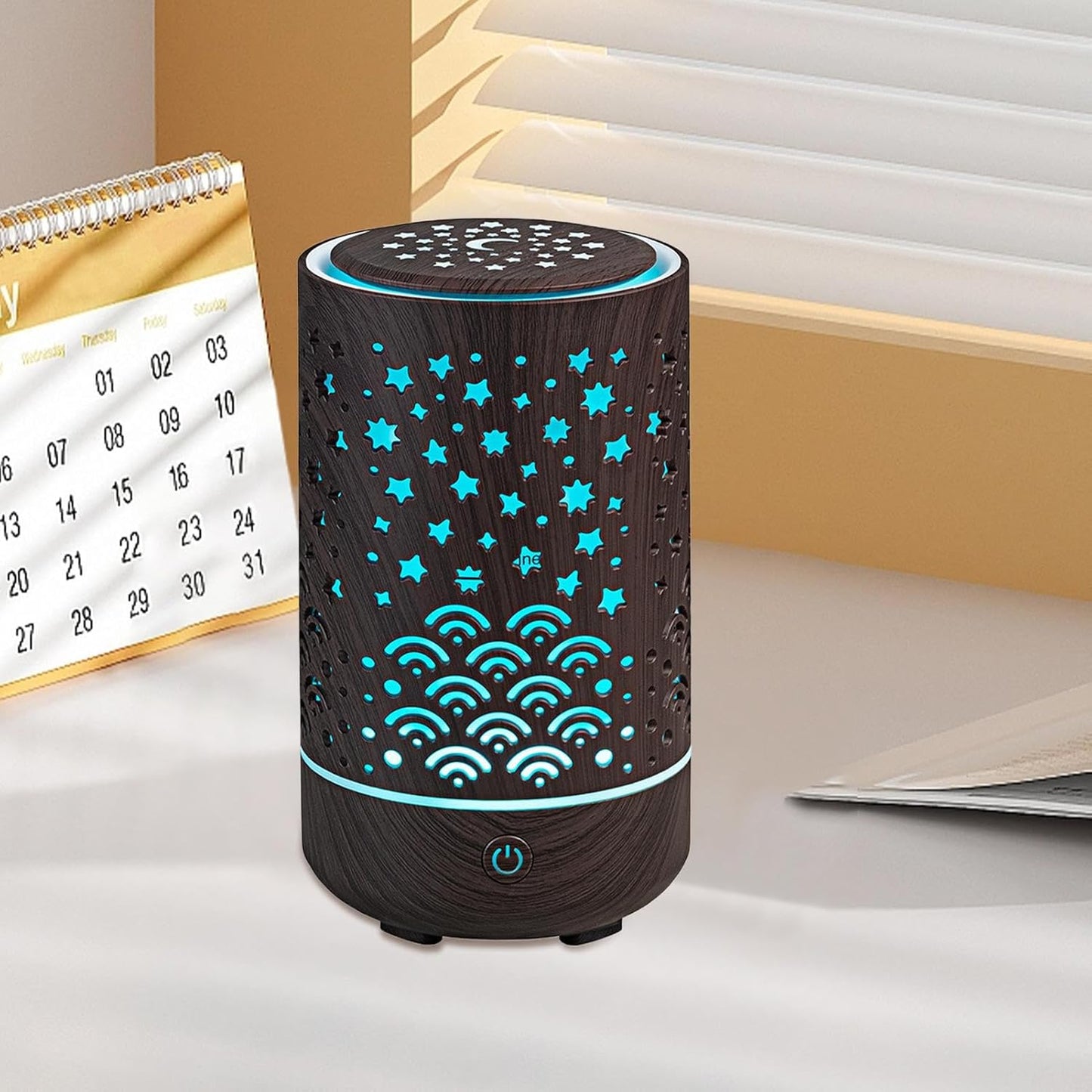 Zetqhuu Air Diffuser | Small Aroma Humidifier | Quiet Ultrasonic 4-in-1 Aroma Diffuser for Bedroom, Hotel, Kitchen, Living Room, Workplace