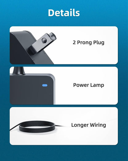 Laptop Charger for Asus, (UL Safety Certified), Vivobook Zenbook Chormebook and More Series, Power Lamp, Extended Cable, Round Connector, 65W, 45W, 33W