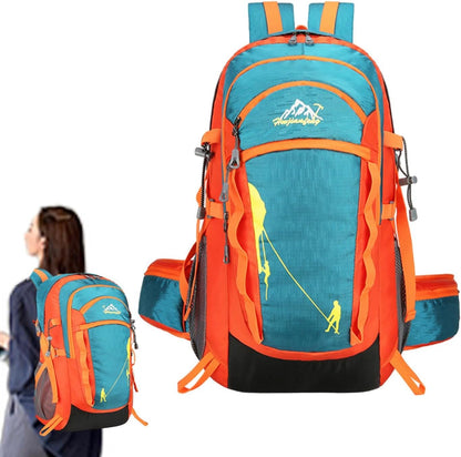 Outdoor Arrampicata Zaino, Impermeabile Campeggio Zaino, Alta Capacità Impermeabile Camping Gear Bag Outdoor Travel Sport, Arancione, Refer to description