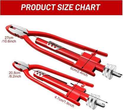 Mudder 2 Pieces Aircraft Safety Wire Twisting Pliers Tools Wire Twist Pliers 9 Inch 6 Inch for Aircraft Auto Industry(Red)