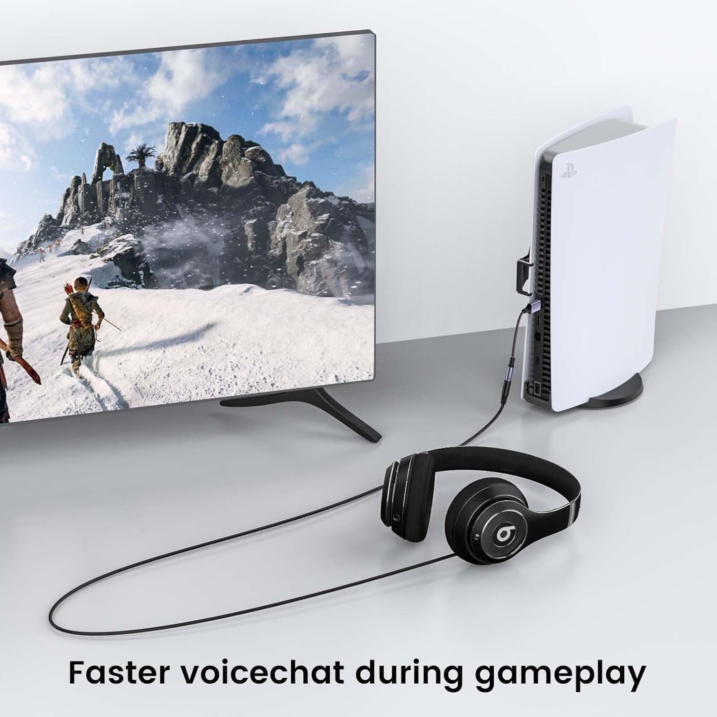 MOSWAG USB to Audio Jack Adapter 0.65Feet/20cm,External Sound Card Jack Audio Adapter with 3.5mm Aux Stereo Converter Compatible with Headset,PC,Laptop,Linux,Desktops,PS4 and More Device