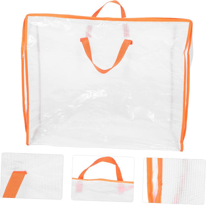 minkissy Large Transparent Clothes Storage Bag with Zipper Heavy Duty Moving Tote for Quilts Bedding Clothes and Spacious Packing for Easy Organization and Moving