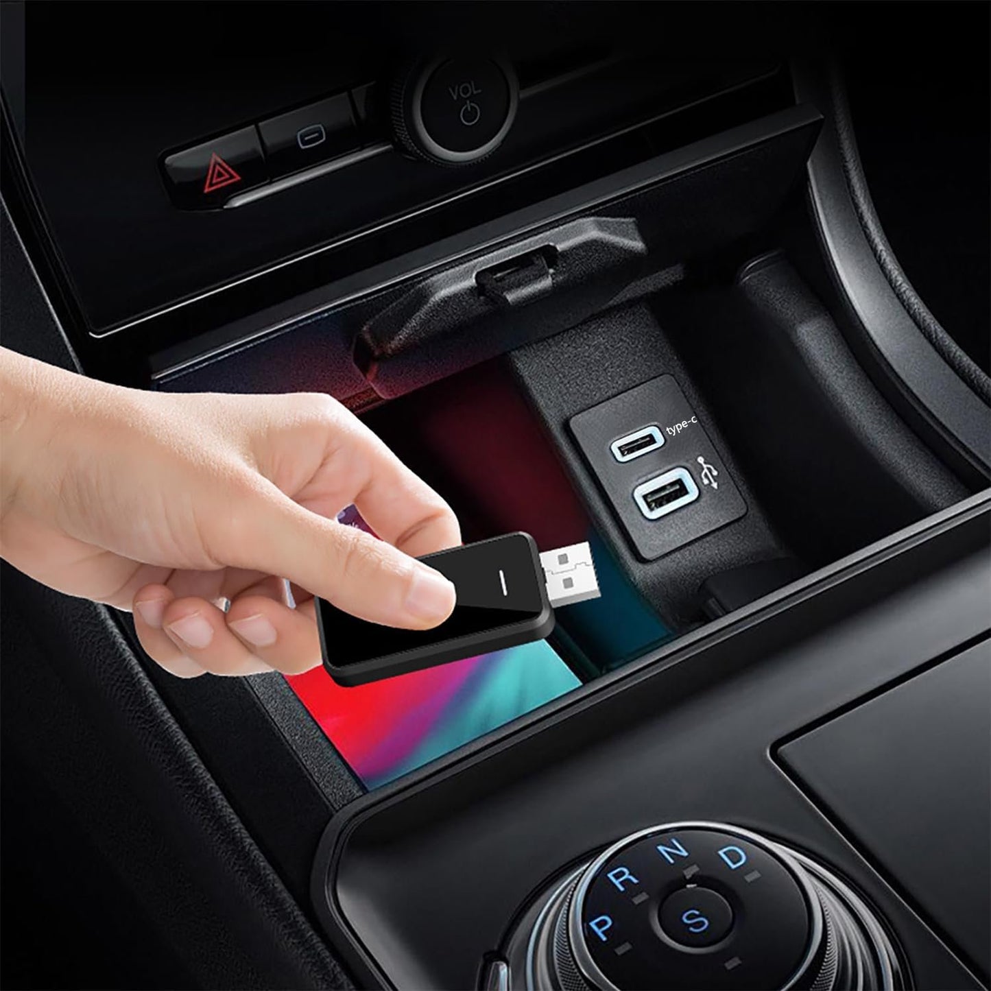 Vinmooog 2 in 1 Carplay Wireless and Android Auto Adapter - Converts Wired to Wireless - USB A/C, WIFI/BT - Supports iOS 10+ and Android 11+
