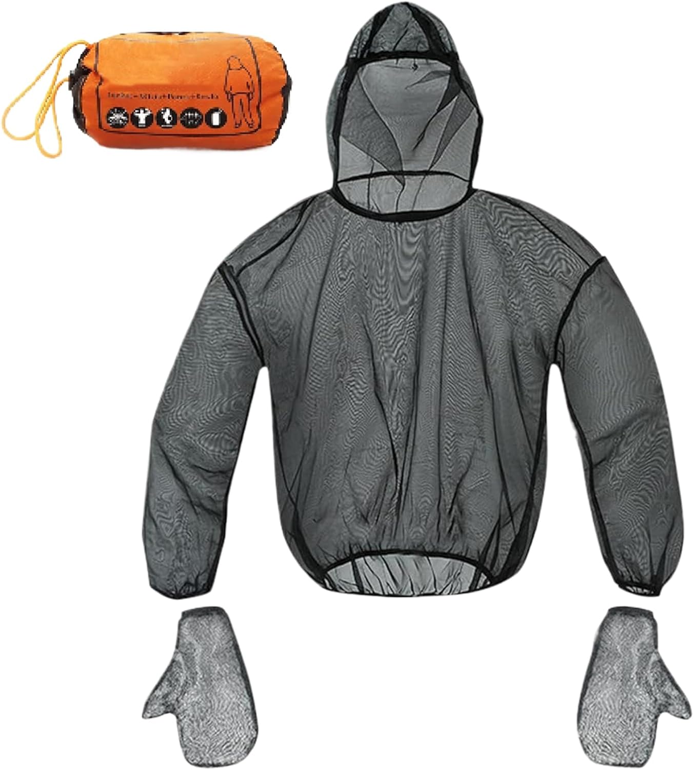 Fly Resistant Clothing, Full Net Protection Suit, Breathable Flexible Shield, Lightweight Outdoor Gear, Ideal for Women, Men, Camping, Travel, Fishing, Hiking, Adventures