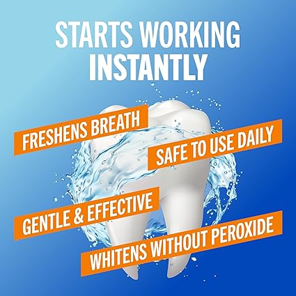 TheraBreath Whitening Mouthwash, Dazzling Mint, Dentist Formulated, 16 Fl Oz (2-Pack)
