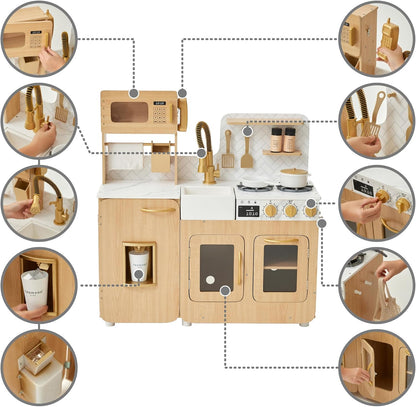 Teamson Kids Little Chef Cyprus Play Kitchen with 14-pc. Accessory Set