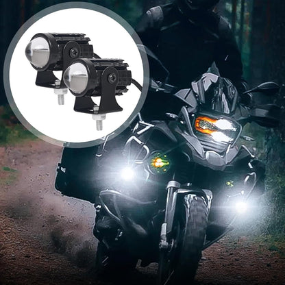 Generico LED Motorcycle Lamp, Bike Headlight, High Power Bright Beam, Waterproof Design, 1 Pair Black, Premium Quality Portable Compact Ideal for Nighttime Riding Commuting Safety