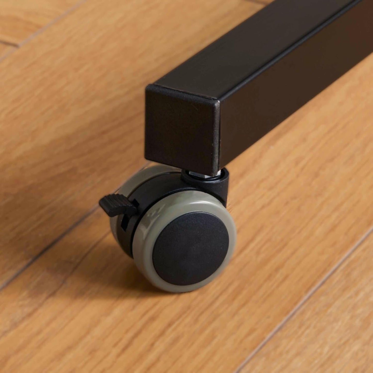 Aerkenga Standing Desk Small Computer Desk, 100 CM Height Adjustable Sit to Stand Desk, Rolling Mobile Desk Portable Laptop Desk for Home Office Use, Black