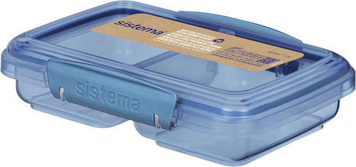 Sistema Ocean Bound Plastic Small Split Food Storage Container, 350 mL, BPA-Free, Teal or Blue (Not Selectable)