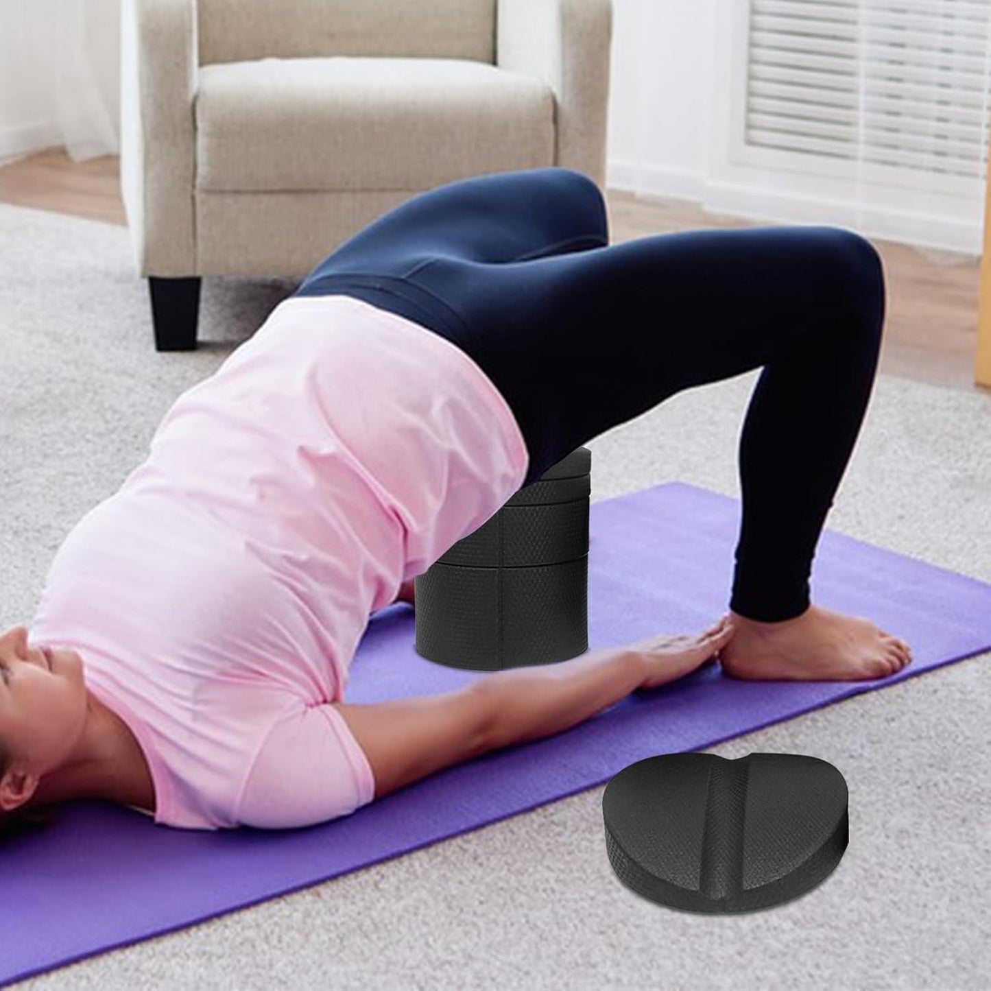 Yoga Back Roller - Rulli in Schiuma Regolabili per Massaggio Muscolare | Attrezzatura Ergonomica Per Stretching, Attrezzi Fitness Per Palestra Casa E Studio Pilates Yoga