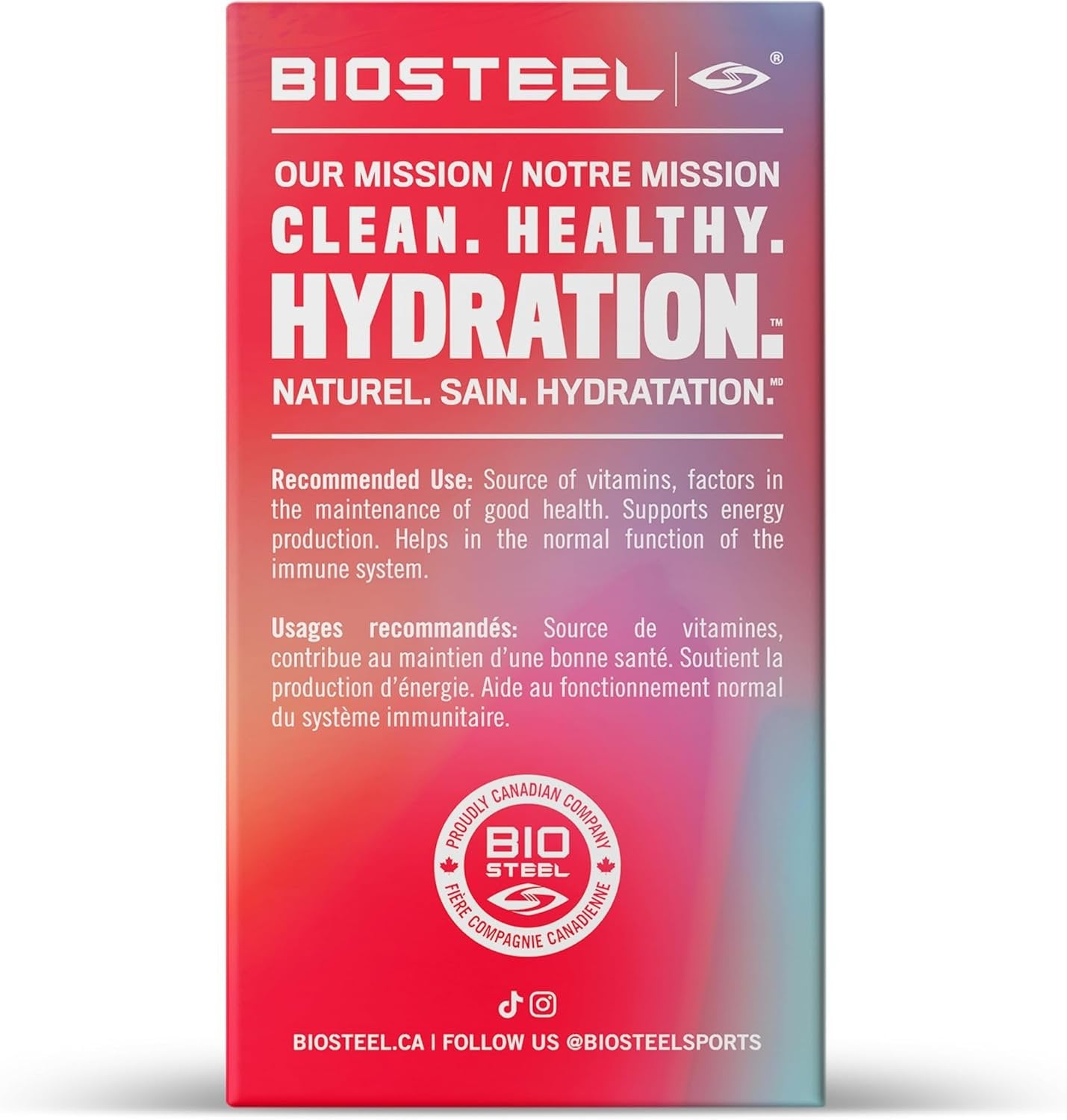 BIOSTEEL Zero Sugar Sports Hydration Mix Variety - Mixed Berry, Rainbow Twist & Blue Raspberry Flavours, 30 Packets