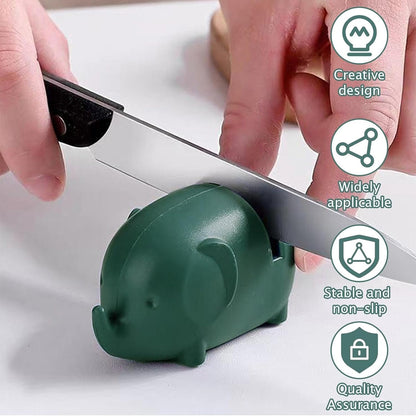 Utensili per affilare, Affilacoltelli - Affilatrice per forbici Affilacoltelli da cucina con elefante | Stabile strumento per affilare i coltelli antiscivolo, gadget da cucina, riparare e ripr