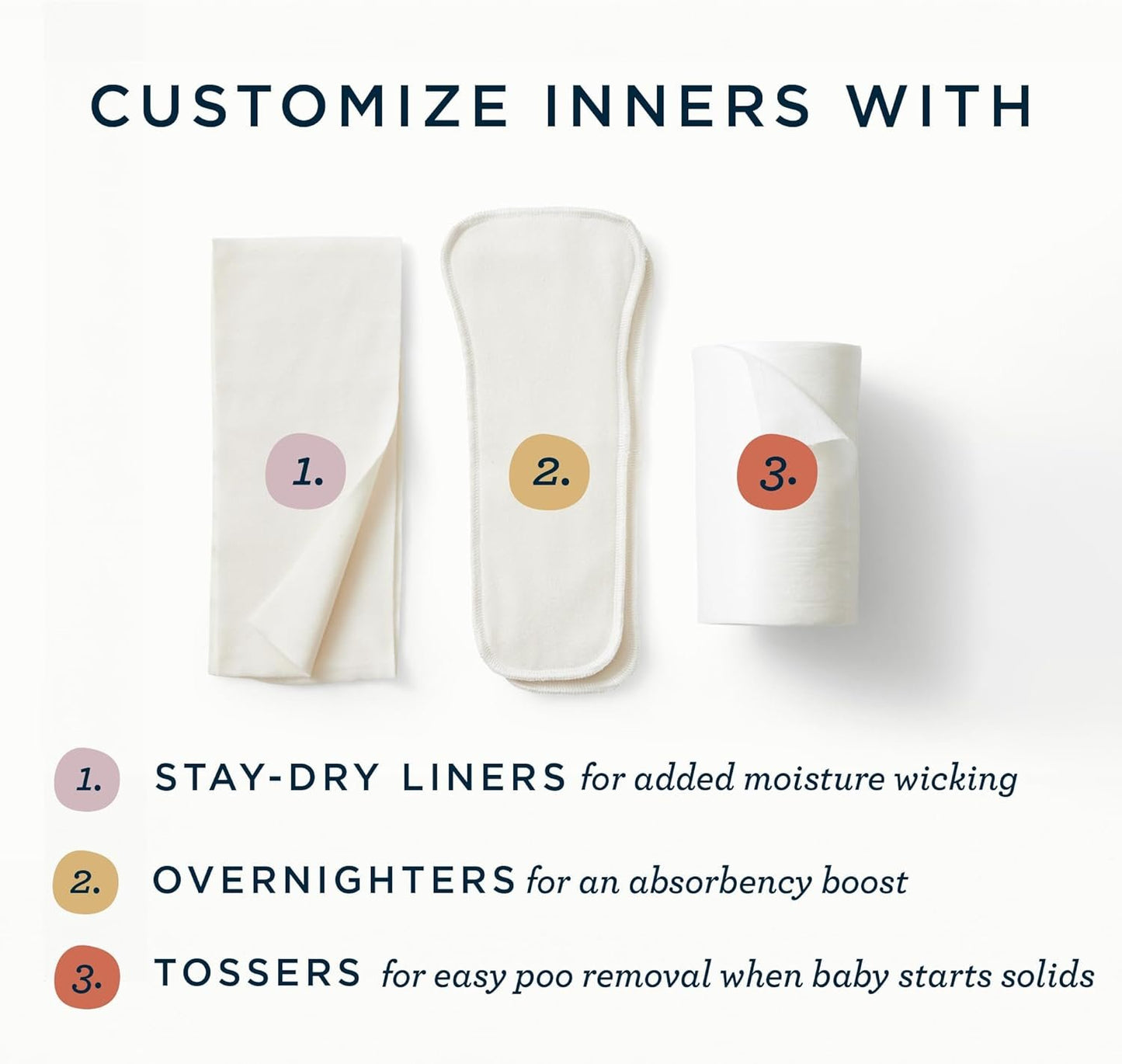 Esembly Tossers, Cloth Diaper Disposable Bamboo Liner, Fragrance-Free and Chlorine-Free, One Size, 200 Liners (2-Pack)