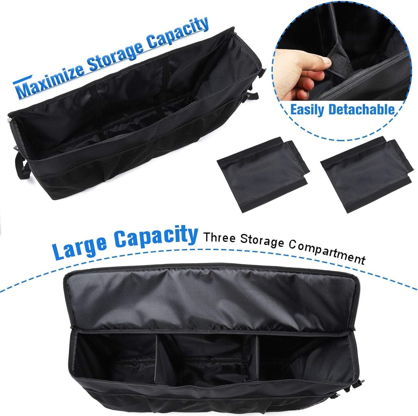 JeCar Trunk Organizer Bag Storage Accessories for 1997-2006 Jeep Wrangler TJ Passenger Side