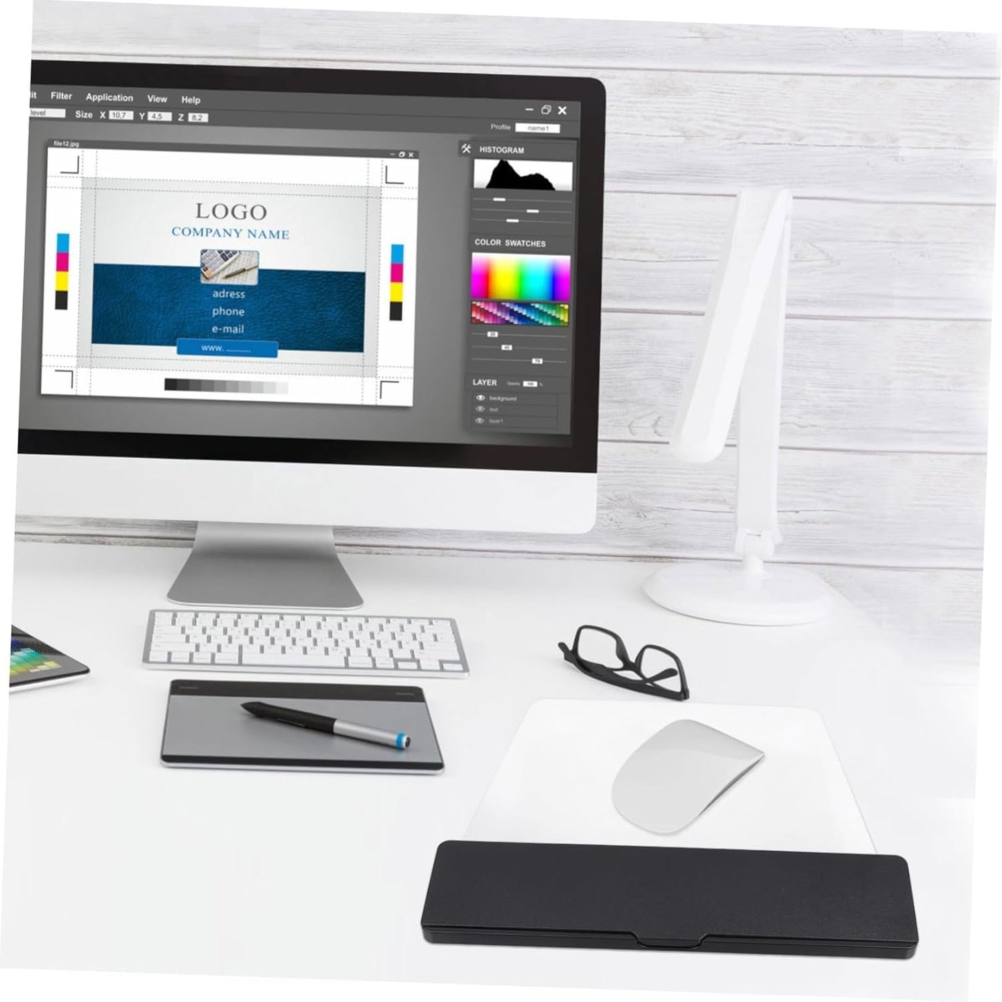 Veemoon Ergonomic Keyboard Wrist Rest with Storage Case Office Desk Accessory for Clean Workspaces Comfortable Support to Prevent