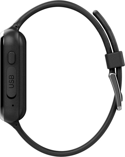 Accutime Kids Educational Learning Smart Watch Toy for Boys, Girls, Toddlers - Selfie Cam, Learning Games, Alarm, Calculator, Pedometer (Model: AVG4608AZ), Black, 40mm