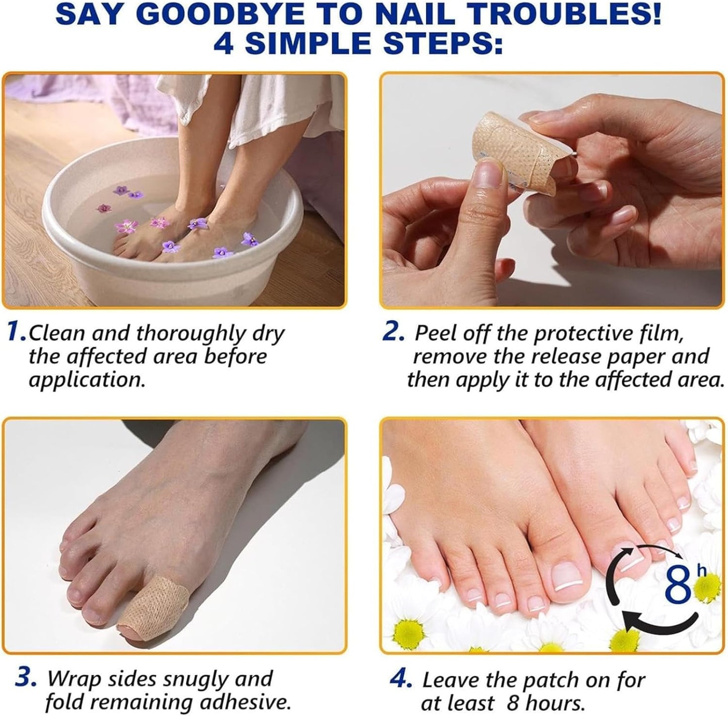 Fungal Nail Treatment Patches Extra Strong, Effectively Toenail Patches, Nail Care Anti Fungal Repair Patch for Natural Shine, Nails Patch Breathable (3box)