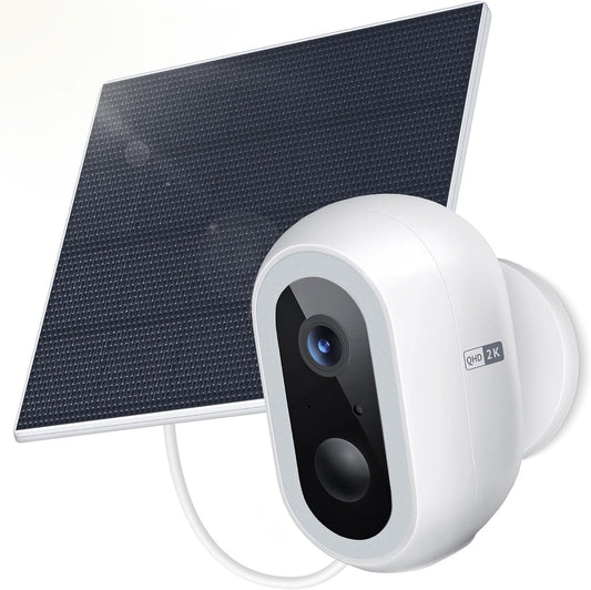 Laview 2K Solar Security Cameras Wireless Outdoor, Rechargeable Battery Wifi Cameras for Home Security with Spotlight Color Night Vision,Siren Alarm,AI Human Detection,IP65,2-Way Talk,Cloud/SD Storage