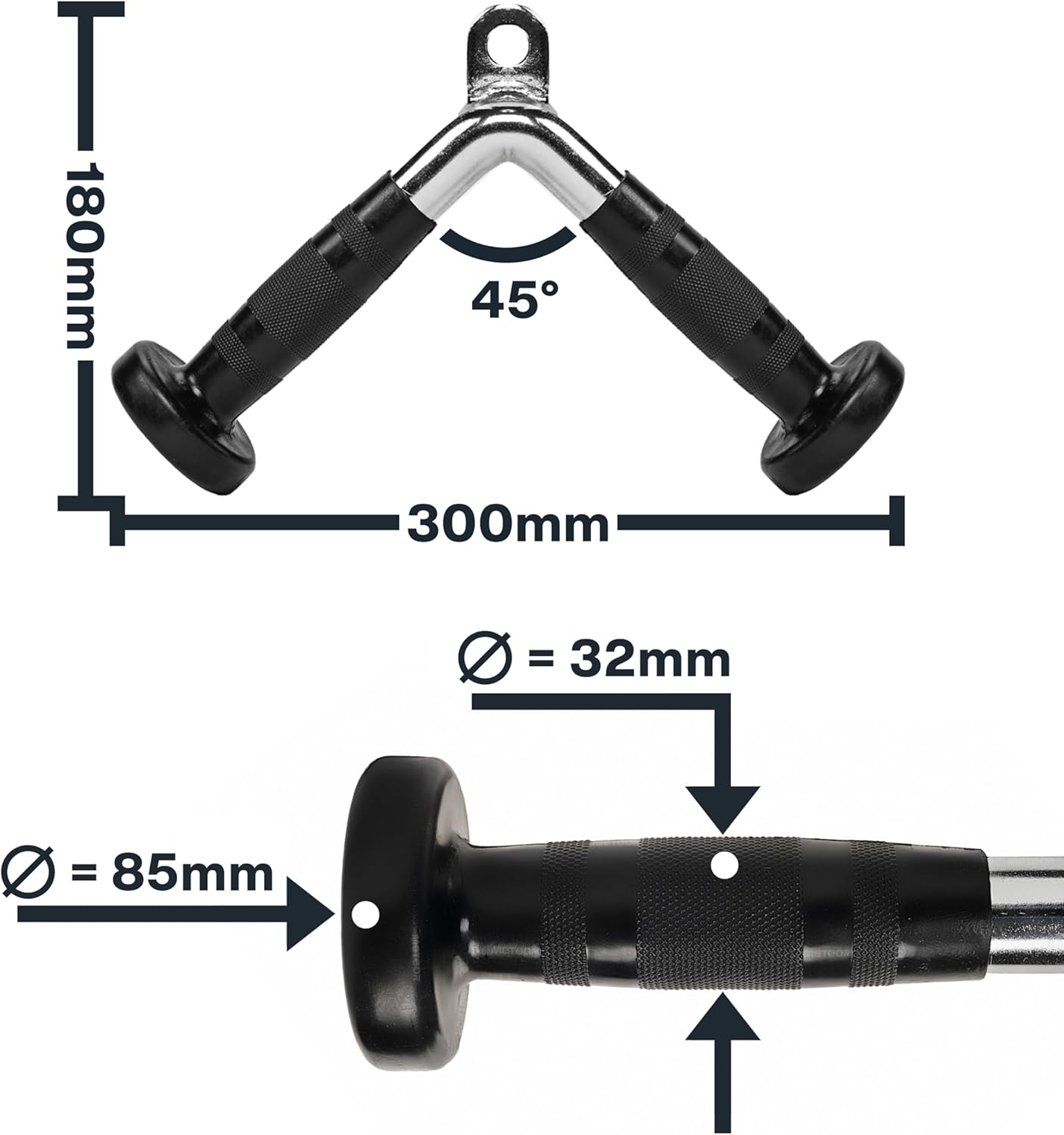 Meteor Cable Attachment, Cable Pulley Attachment, Cable Machine Accessories, LAT Pull, Cable Row, Gym Attachment