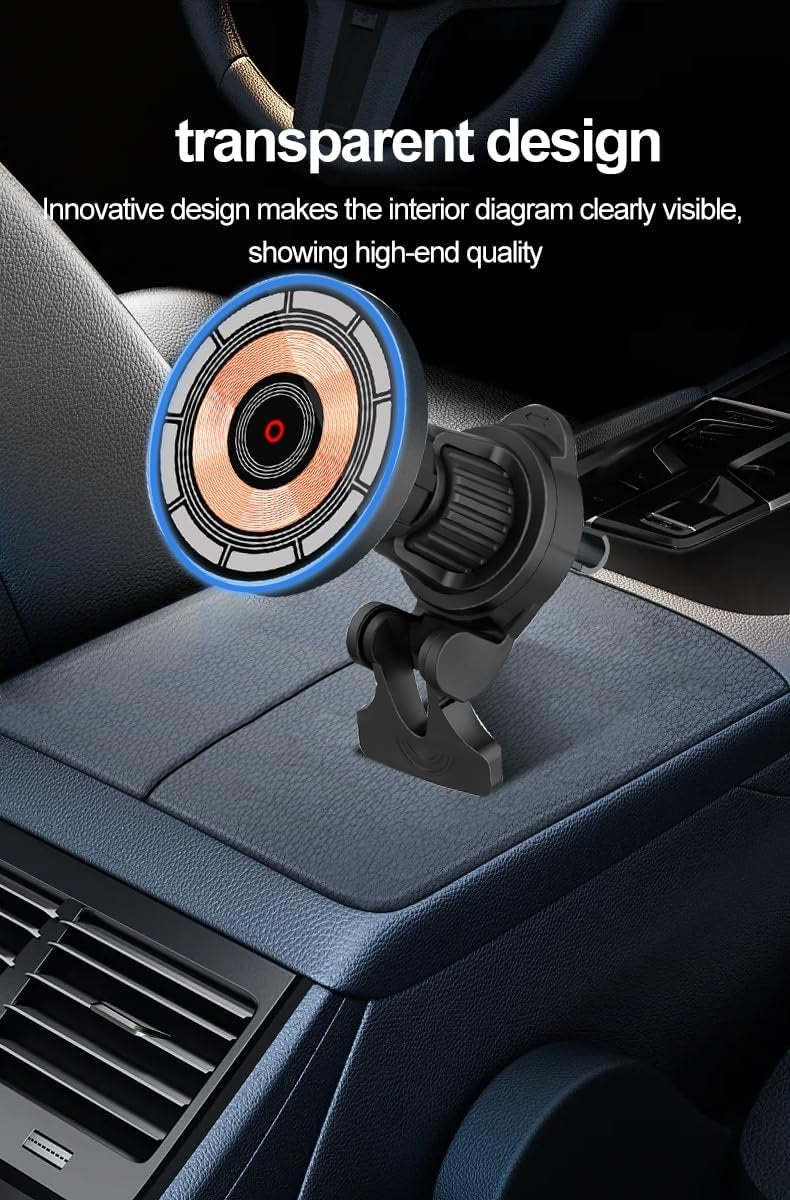 for MagSafe Car Mount Charger, 15W Fast Charging Magnetic Wireless Car Charger, Magnetic Phone Mount Holder for Magsafe Charger Car Phone Holder Vent Fits iPhone 15 14 13 12