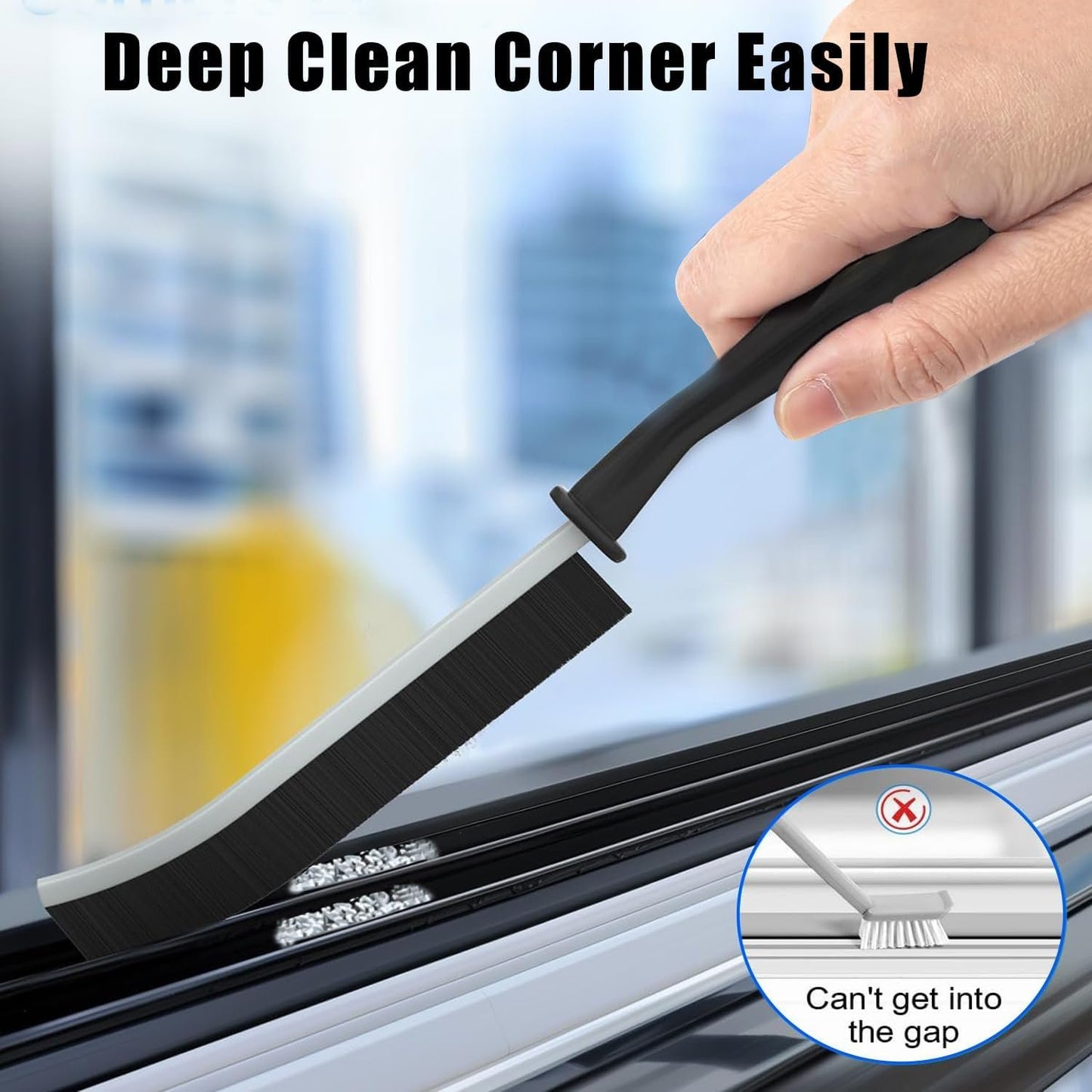 8Pcs Cleaning Brush - Multifunctional Gap Cleaning Brush, Hard Bristle Crevice Cleaning Brush, Grout Cleaner Brush for Shutter Door Window Track Kitchen Bathroom, Cleaning Tools for Household Use