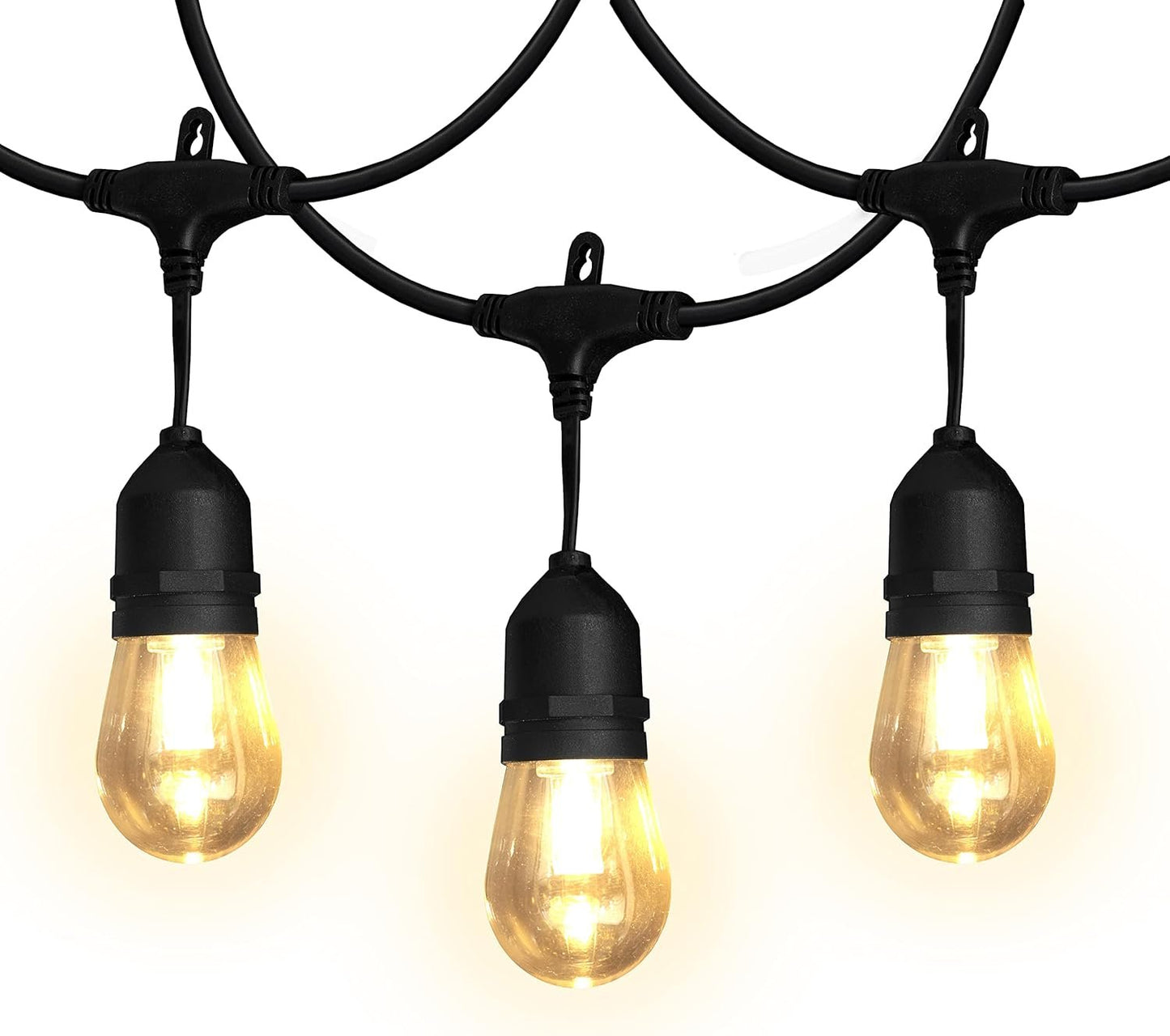 Monster Smart 40ft Bistro+ Patio String Light, Unique Multi-Color/LED Lighting, Indoor/Outdoor, Waterproof, Customizable Via Downloadable App, Compatible with Alexa/Google Assistant/Siri