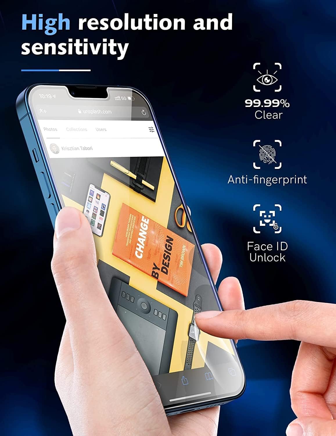 [ 3+3 Pack] LK 3Pack iPhone 13 Screen Protector 6.1-inch with 3Pack Camera Lens Protector, Anti-Scratch Easy-Installation,9H Hardness, HD Tempered Glass Film