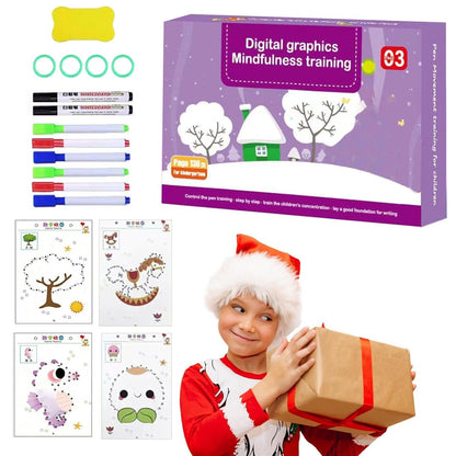 Kids Handwriting Practice Workbook, Toddler Reusable Handwriting Workbook, Educational Handwriting Workbook Learning Toy, Preschool Learning Letter Tracing Books