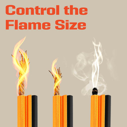 Fire Starter Survival Tool - All-in-One Patented Flint and Steel Fire Starter Kit - Ferro Rod Fire Starter with 36" Waterproof Tinder Wick Rope and Steel Fire Striker | Prepared4X