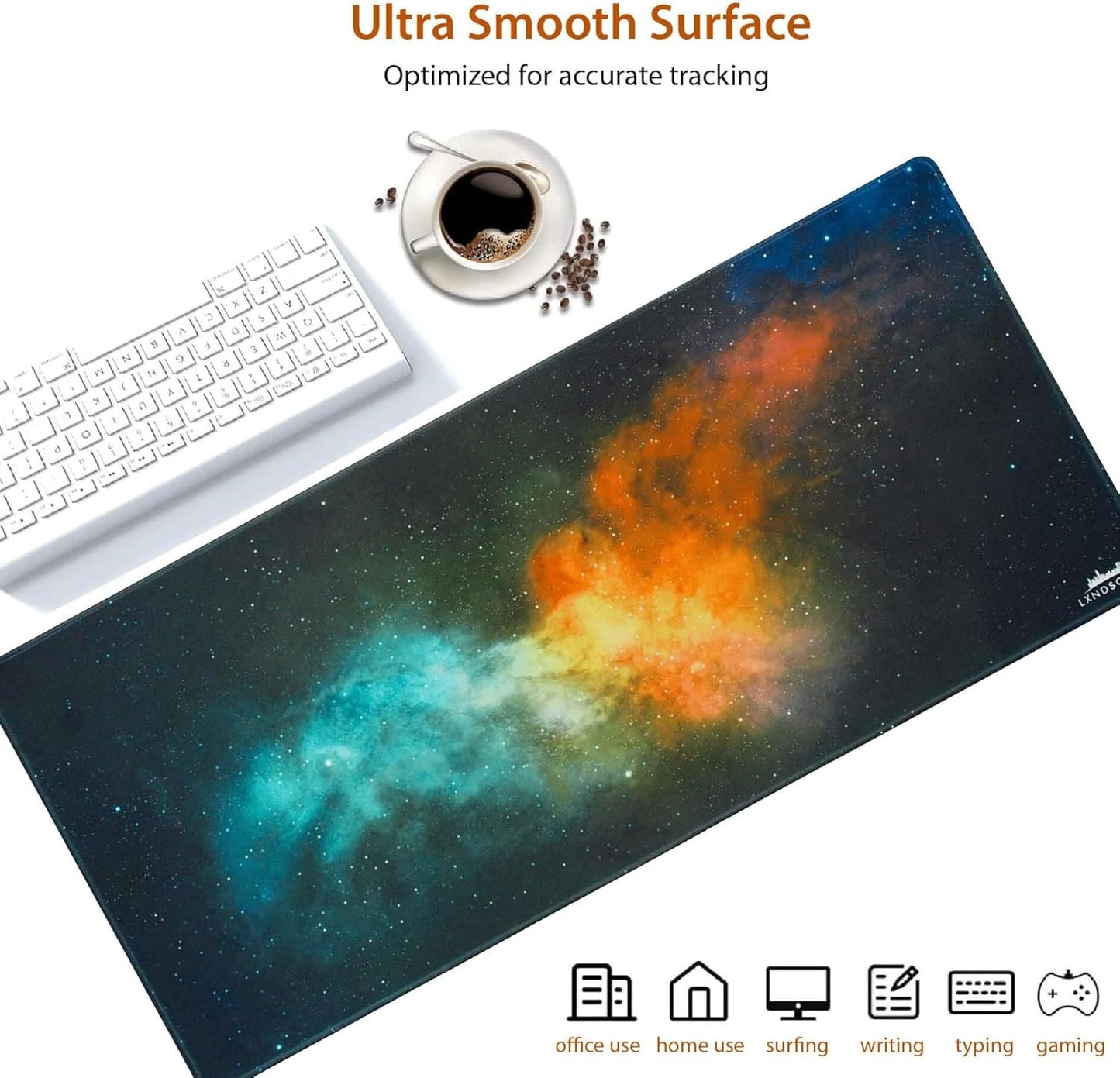 LXNDSCXPE Large Mouse Pad - Desk Mat Gaming Office Keyboard Accessories XL for Computer, Big Pads Home Essentials, Cute Desktop Cover, XXL Laptop Mats Protector, Long Non Slip Aesthetic Surface