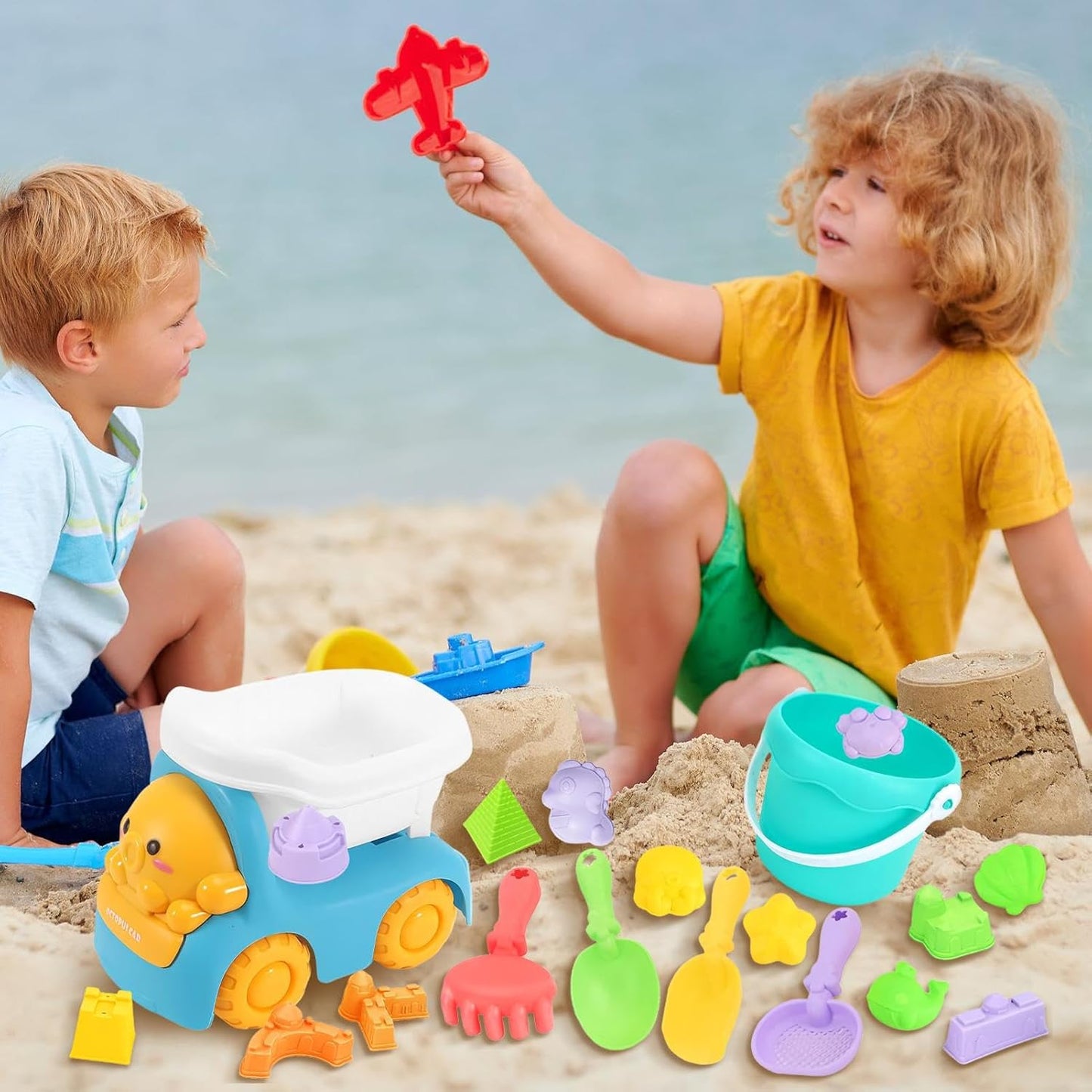 Beach Toys, Sand Set Kids, Summer Pool Entertainment Tools, Fun Outdoor Toddler Supplies, 9.06x4.33x7.48 Inches, Backyard Activities, Beach Trips, Water Play