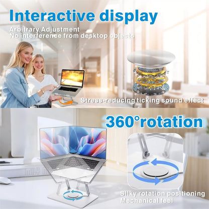 Adjustable Laptop Stand & Cooling Pad with Fan USB Hub Compatible with 10 to 15 Inches Notebook Computer, Ergonomic Computer Riser for Desk, Laptop Radiator-White