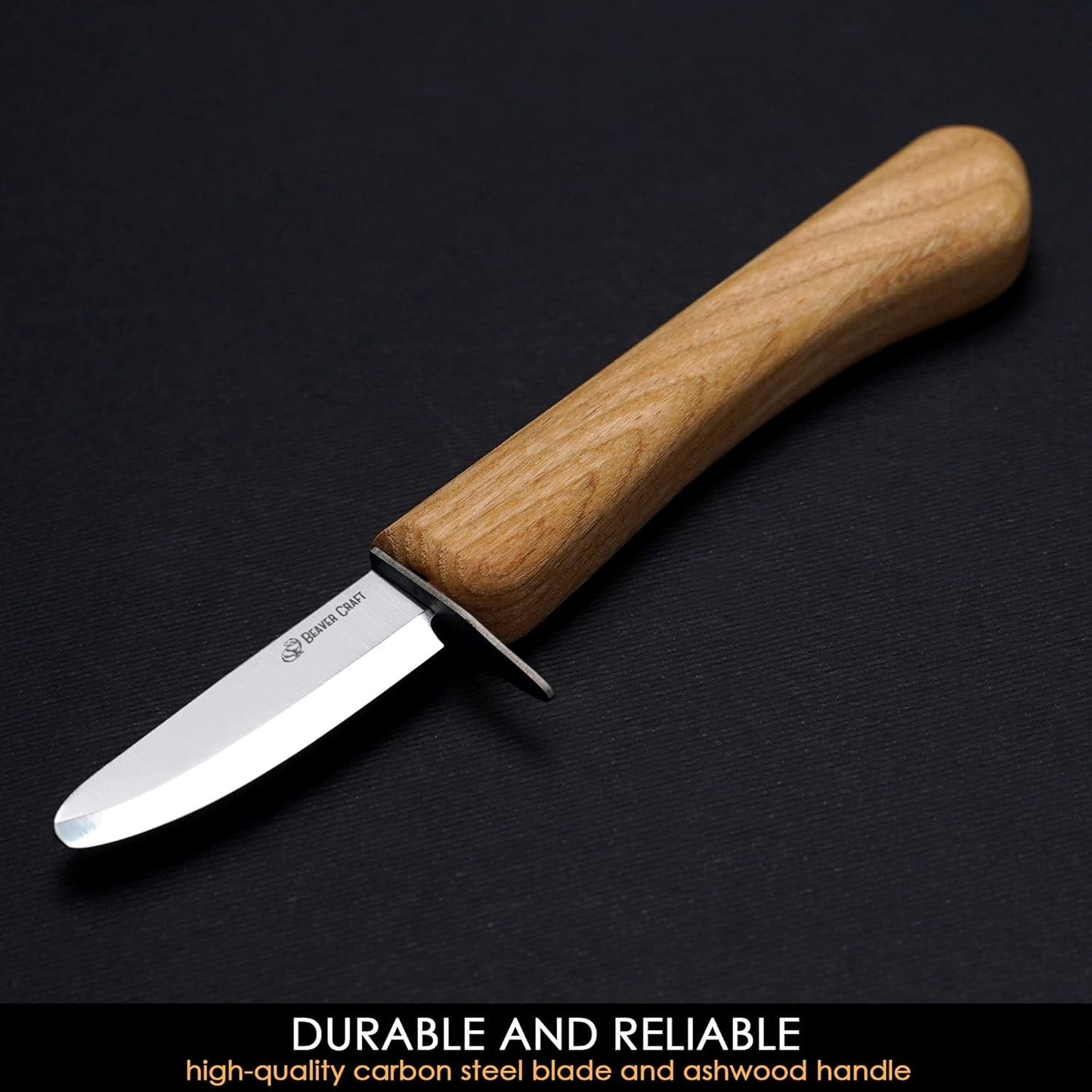BeaverCraft Whittling Knife for Kids, Beginners - Safety Wood Carving Knife C1 Kid - Whittling Knives with Rounded Tip for Children, Entry-Level Carvers - Wood Carving Tools for Beginners, Boy Scout