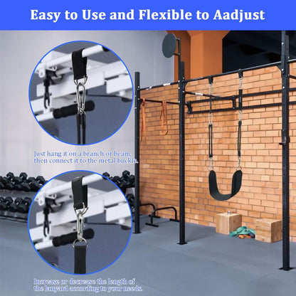 Favuit Fitness Hanging Straps, Cable Pulley Straps Weight Pulley System Gym Equipment for Workout Attachment DIY Home Gym Camping Accessories
