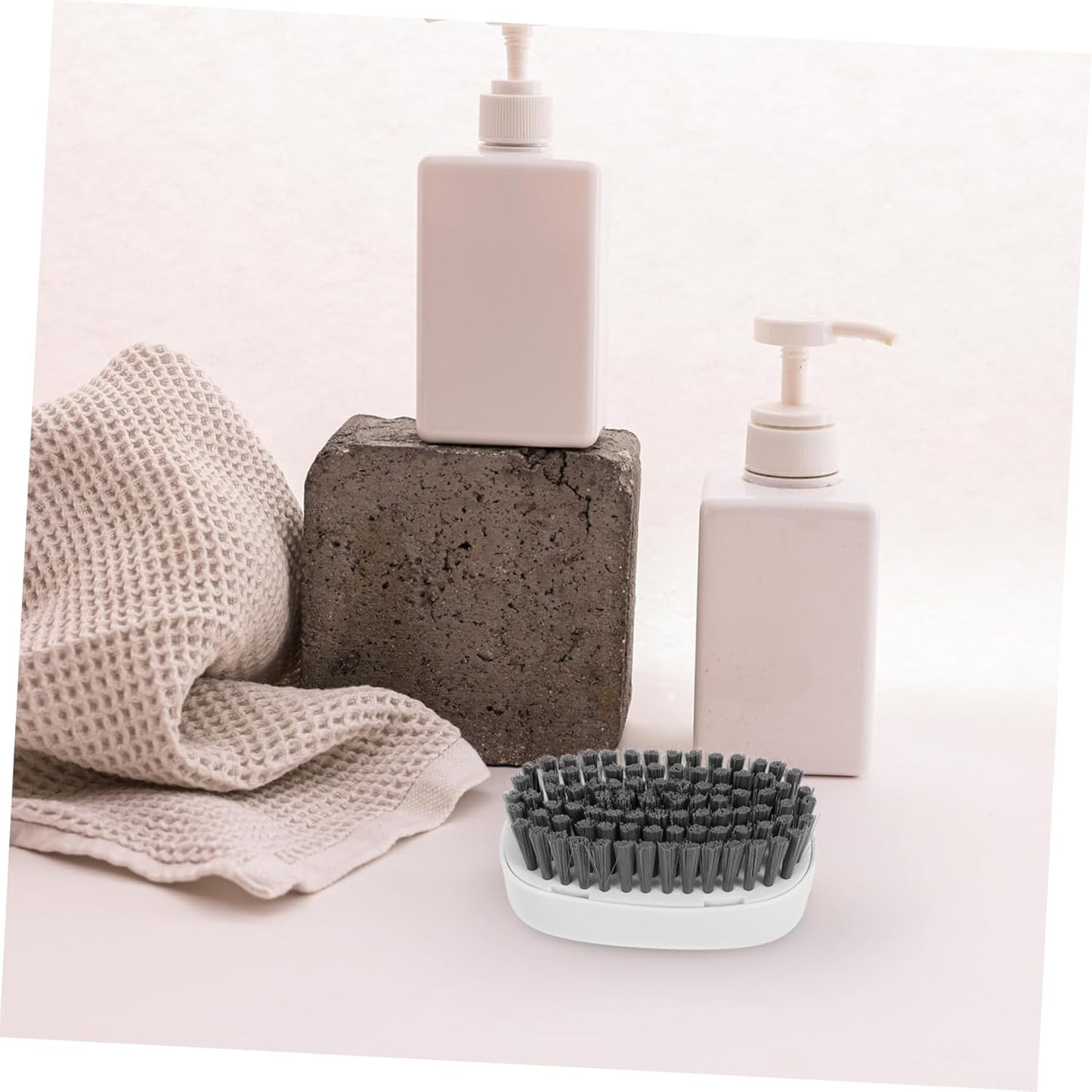Beavorty Home Cleaning Essential 2 Piece Bath Brush Plastic Handle Sturdy Bristles Versatile for Cleaning Tasks