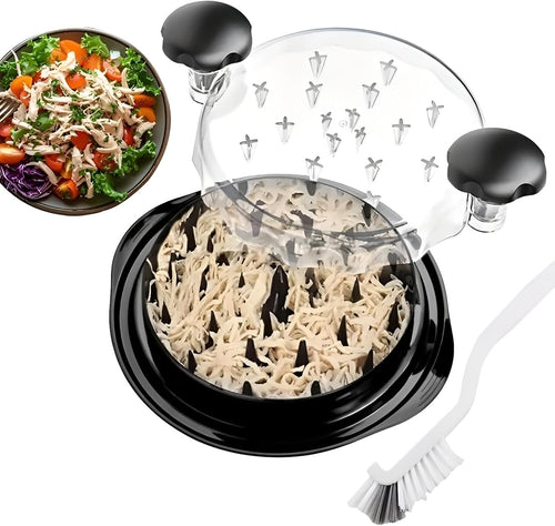 Chicken Shredder Tool Twist Large - 10'' Meat Shredder for Chicken Breast,Visible Kitchen Gadgets Meat Grinder Machine with Brush,Strong Anti-Slip Strip,BPA Free, Suitable for Pork Beef Chicken