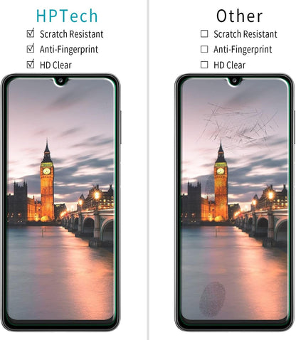 [2-Pack] HPTech Designed for Samsung Galaxy A32 5G Tempered Glass Screen Protector, 9H Hardness, Anti Scratch, Case Friendly, Bubble Free