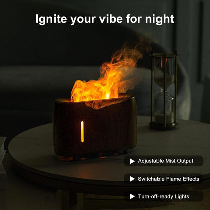 Shiawase Aroma Diffusers, Essential Flame Diffuser, Oil Diffuser Humidifier for Home Rome, Long Lasting USB, Remote Control, 3 Modes